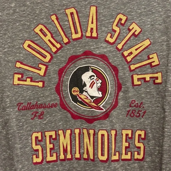 FSU Florida State University Seminoles Pressbox by Royce Apparel Women's Tee, L - Picture 2 of 2